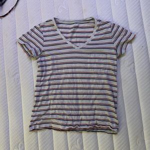 striped one pocket t-shirt